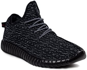 Men or Women's Unisex Casual Athletic Fashion Sneakers (Men's 10, Women's 11, Black)