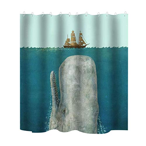 Kecar Shower Curtain Set with 12 Hooks, 72x72" Lanscape Painting Decor - Waterproof Polyester Fiber Non Toxic, Eco-Friendly,Special Beautiful Pattern 3D Printing Shower Curtain