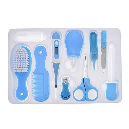 Forart Baby Grooming Kit Infant Nursery Set Newborn Healthcare Kits Child Care Baby Nail Clipper File Scissor Tweezer Thermometer Brush Comb Cleaning Sets
