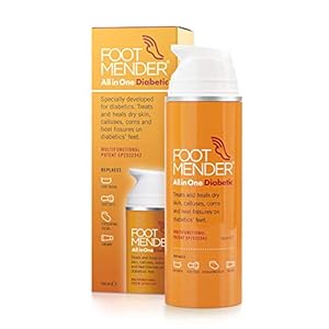 Footmender All in One Diabetic | Now Available on Prescription | Treat and Heal Your Dry Feet, Hard Skin, Corns and Cracked Heels | Significant Effect After First Treatment | 150 ml