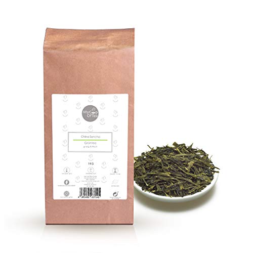 Grüner Sencha Bio-Tee 1kg Loser Tee â Hochwertiger Grüntee lose in Bio-Qualität aus China â Grasig-Frisches Aroma â - Kaffee-Ersatz â MyCupOfTea