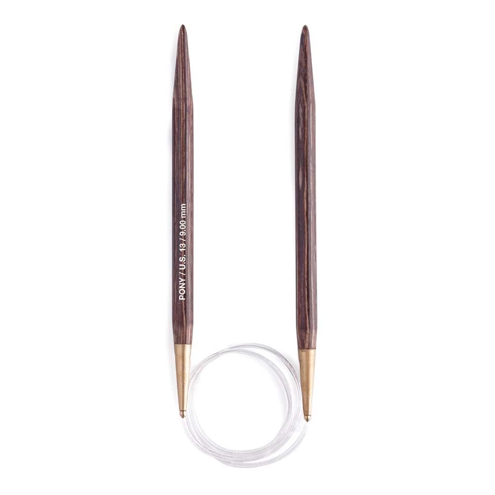 Pony Perfect Circular Knitting Needles Wood 60cm 9mm - 1 Piece
