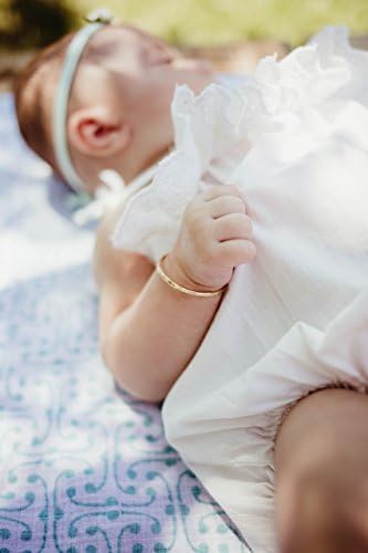 fits NEWBORN to 3 months Baby Bracelet Bangle, Rose Gold, Baptism, Keepsake Gift