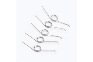 Cilky 10pcs/Lot Garbage Can Adjustable 3 Coils 0.7mm Stainless Steel 304 Wire 135 Degree Torsion Spring Small Springs Compression, 25mm