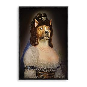 Framed Canvas Home Artwork Decoration Humor Animal Canvas Wall Art for Living Room, Bedroom - 16x24 inches