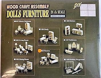 Buy Wood Craft Assembly Dolls House Wooden Nursery Furniture Kit 1