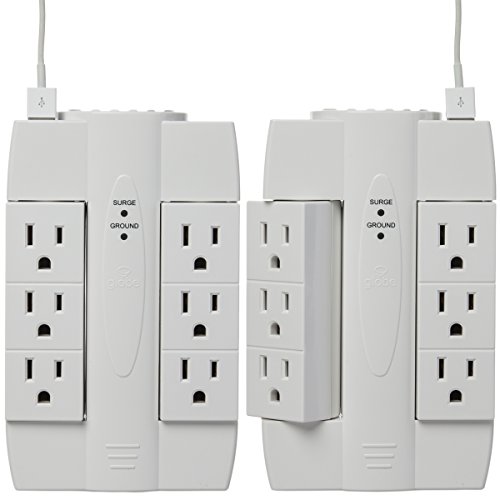 Globe electric 2 pack space plug swivel surge protector…