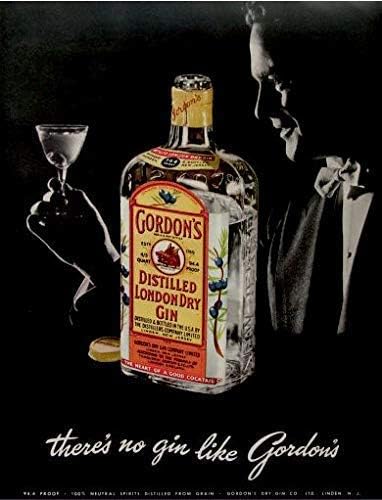HAHUHU Gordan's London Dry Gin Vintage Metal Tin Sign Wall Plaque Poster Cafe Bar Pub Beer Wall Home Decor 12 X 8 Inches
