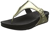 FitFlop Women's Superjelly Wedge Sandal, Gold, 8 M US