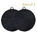 Weanas 2pc MTB Mountain Road Bike Cycling Soft Wheel Bag, Transport Cover Bag, Bike Travel Cases, Carrier Bag, Wheelset Bag (Black, Pack of 2)