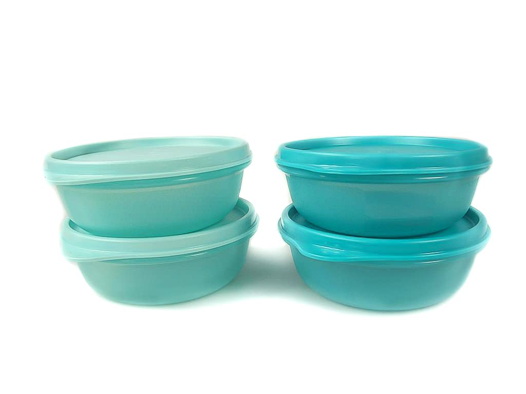 Tupperware Hit-Parade 6621 fridge, capacity: 300 ml, light 2, dark 2, colour: turquoise.