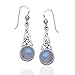 Sterling Silver Rainbow Moonstone Celtic Knot Earrings