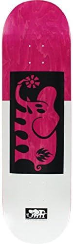 Black Label Skateboards Elephant Block Out Grey / White Skateboard Deck - 8.5 x 32.38 by Black Label Skateboards