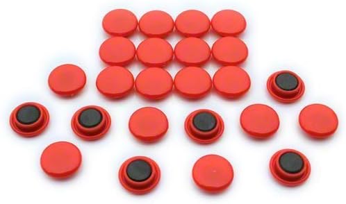 Small Planning & Notice Board Magnets - Red (1 Pack of 24)