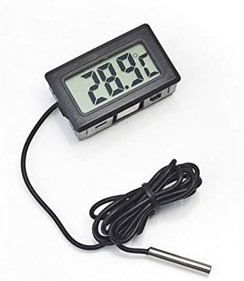 DGdolph Practical Design Digital Lcd Probe Fridge Freezer Indoor Thermometer Sensor Black
