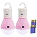 Heliar Lanterns Battery Powered Led Camping Lights with Hook for Easy Hanging - Portable and Lightweight Tent Light for Kids Lantern with Adjustable Brightness - 2 Packs, 6 AAA Battery Included