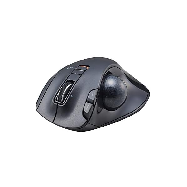 ELECOM-24GHz-Wireless-Thumb-operated-Trackball-Mouse-6-Button-Function-with-Smooth-Tracking-Precision-Optical-Gaming-Sensor-M-XT3DRBK Elecom Trackball Mouse 2.4GHz Wireless Thumb Control Sculpted Ergonomic Design 6-Button Function, Smooth Tracking…