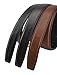 Hampton Men’s Genuine Leather Ratchet Belt Strap (One Size 28-44 Trim to Fit, Astro Black Leather)