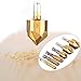 Gejoy 2 Pack Automatic Center Punch One-Hand Operational Adjustable Spring Stroke Strength and 6 Pieces Countersink Drill Bit Set 1/4 Inch Hex Shank 90 Degree HSS 5 Flute Hole Cutter Chamfering Drill