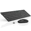 Wireless Keyboard and Mouse Combo Silent, RATEL 2.4GHz Ultra-Thin Full Sized Wireless Keyboard Mouse Set with USB…