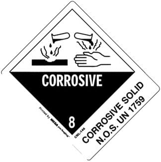 Amazon Com 4 X 4 7 8 Corrosive Corrosive Solids N O S Un 1759 500 Labels Cnl 146 Office Products