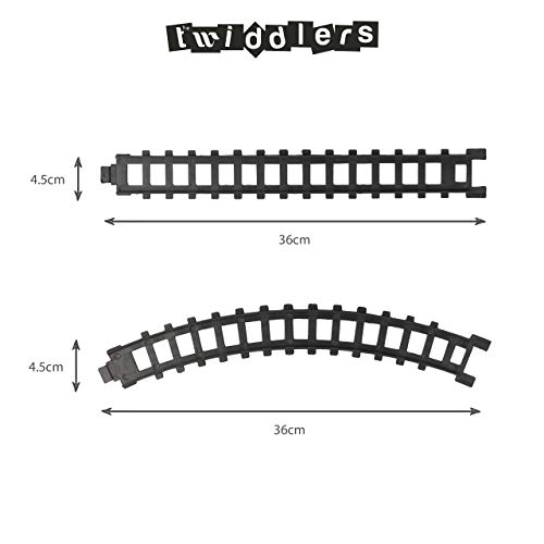 14 Stück Weihnachtszug Elektrisch Spielzeug Set mit Licht & Ton| 1 Lokomotive, 2 Wagen, 1 Schneemannwagen, 2 Gerade & 8… – Bild 4