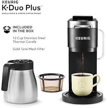Keurig K Duo Plus Coffee Maker Single Serve And 12 Cup Carafe Drip Coffee Brewer Compatible With K Cup Pods And Ground Coffee Black Amazon Sg Home