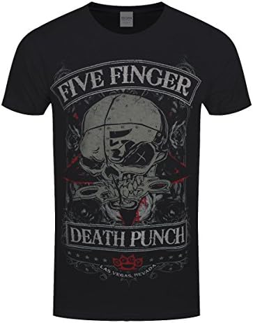 Five Finger Death Punch Men's Wicked Slim Fit T-Shirt Black