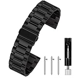 Berfine Quick Release Watch Strap,16mm 18mm 20mm 22mm 24mm Premium Solid Stainless Steel Watch Band Replacement