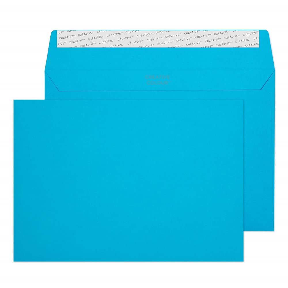 Blake Creative Colour C5 162 x 229 mm 120 gsm Peel & Seal Wallet Envelopes (310) Carribean Blue - Pack of 500