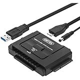 UNITEK USB 3.0 to IDE &amp; SATA Converter External Hard Drive Adapter Kit for Universal 2.5/3.5 HDD/SSD Hard Drive Disk, One Touch Backup Function and Restore Software, Included 12V/2A Power Adapter