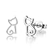 10 Pairs Silver Plated Post Cute Animal Fruit Stud Earrings Set Hypo-Allergenic (elephant stars snow cat love)