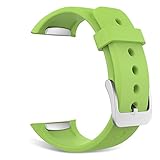 Gear S2 Watch Band, MoKo Soft Silicone Replacement Sport Band for Samsung Gear S2 (SM-R720 / SM-R730 ONLY) Smart Watch, NOT FIT S2 Classic Watch (SM-R732 & SM-R735), NOT FIT Gear Fit2 Watch, GREEN