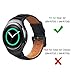 TOROTOP Compatible for Samsung Gear S2 Watch Band, Leather Replacement Band with Stainless Steel Connector for Compatible for Samsung Gear S2 Sport Smart Watch Band SM-R720/R730(NOT FIT SM-R732)