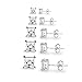 River Island Jewelry –“5 Pairs” Sterling Silver Square CZ Stone Cubic Zirconia Stud Earrings 3mm, 4mm, 5mm, 6mm