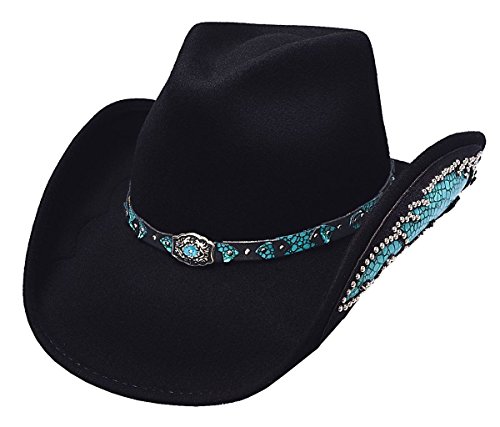 Montecarlo / Bullhide Hats - Natural Beauty - Wool Felt Western Cowboy Hat -Black (Large, Black)