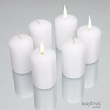 Inspired Candles 15 Hour Natural Soy Wax and Paraffin Wax Unscented Smokeless Votive Candles, White, Set of 36