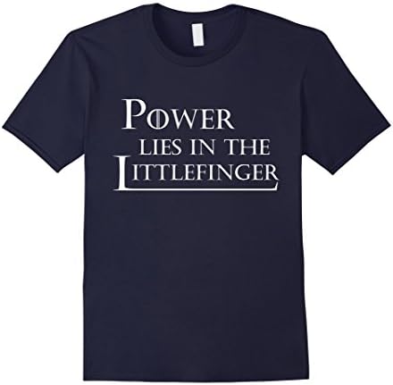 Mens Power Lies In The Littlefinger Shirt Not The Index Tee XL Navy