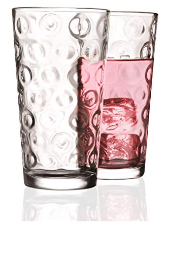image for Circleware 40180 Circle Set of 4-15.7 oz Heavy Base Highball Drinking 