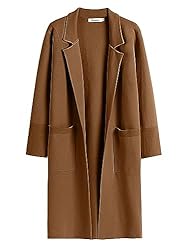 ANRABESS Long Cardigans for Women Lapel 2023 Fall
