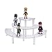 NIUBEE 3 Tier Acrylic Dessert Stand, Retail Step Shelf for Amiibo Funko Pop Figure Collections Display (1 Set, Semicircle)