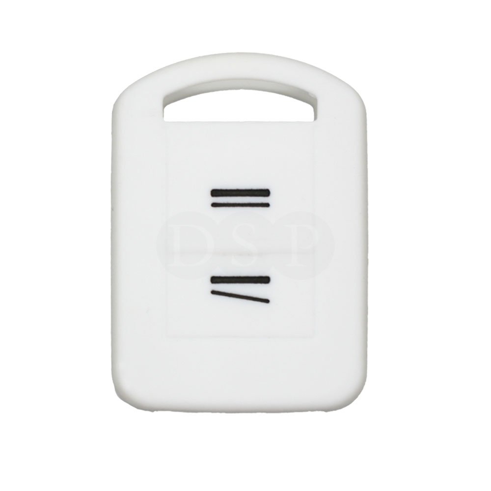 BROVACS Silicone Cover Protector Case Holder Skin Jacket Compatible with OPEL VAUXHALL 2 Button Remote Key Fob CV9621 White
