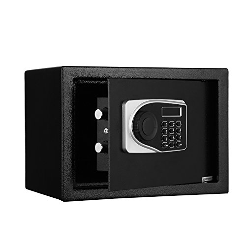 Modrine Home Security Digital Electronic Safe Box Case with LED Screen & Keys,0.5 Cubic Feet,Wall Cash Jewelry Gun Valuables Storage Box