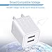 Wall Charger, YOKERSU Dual USB Fast Travel Charger 2.1Amp Adapter Power Plug Cube High Speed Charging