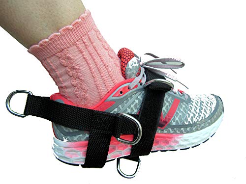 NEW SHIHAN Power-Sports 5-D Ankle/Foot Strap 5 -Ring 5 Position Cable Gym Machine Attachment For Men/Women Yoga, Pilates, LEG/FOOT/ANKLE Training/Fitness Strap (Sold Single) Ideal for Donkey Kickbacks