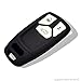 Massimiliano Incas Dobrev 3 Buttons Silicone Case Protector Key Fob Cover Smart Car Remote Holder for for 2016 2017 Audi A4 Q5 Q7 TT TTS (Black)