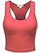 ZENNESSA Women's Basic Stretch Sleeveless Racerback Crop Short Tank Tops
