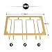 KGYA Wine Glass Holder-Two Pack 3 Rows Under Cabinet Stemware Rack Wine Glass Rack Hanger Storgae for Home Bar,Kitchen (Gold)