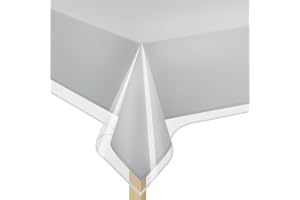 Elaine Karen Clear Plastic Table Cover Protector 100% Waterproof Table Protector Crystal Clear Plastic Tablecloth Cover for Dining Table Heavy Duty Vinyl, 54" x 72" Rectangle