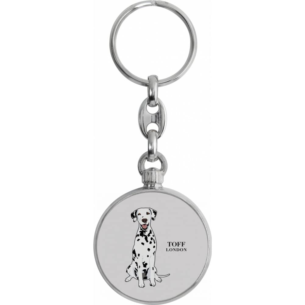 Toff London Black And White Dalmatian Dog Keyring